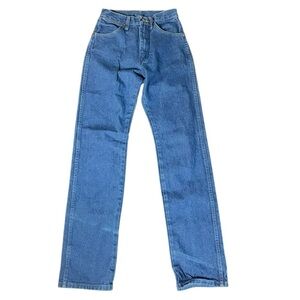 WRANGLER Vintage Denim 1980s High Rise Straight Leg Jeans Vtg 80s Size 3